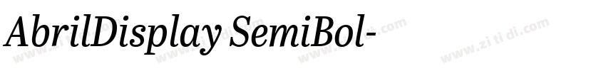 AbrilDisplay SemiBol字体转换